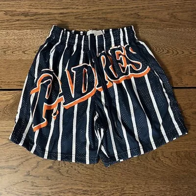 San Diego Padres Vintage Pinstripe Shorts Mens - Navy • $30