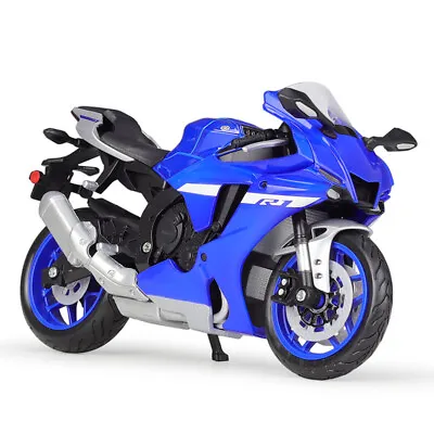 Maisto 1:12 2021 Yamaha YZR R1 Blue Motorcycle Model Bike Boy Toy Gift New • £15.58