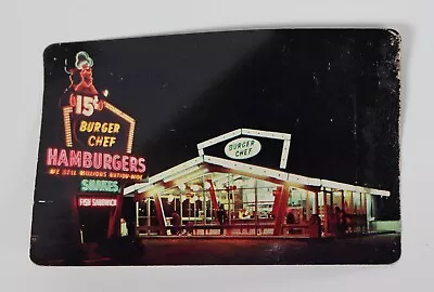 Vintage 1966 Burger Chef Pocket Calendar Neon Lights Restaurant Advertisement • $9.95