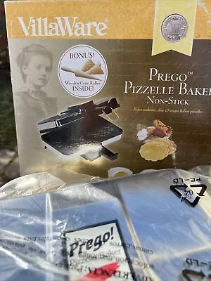 VillaWare Prego Pizzelle Maker Baker 3600 NS Non Stick Belgium Waffler • $69.95