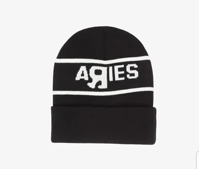 Aries X Vans Vault Logo Black Beanie Hat One Size Fits All NEW • £30