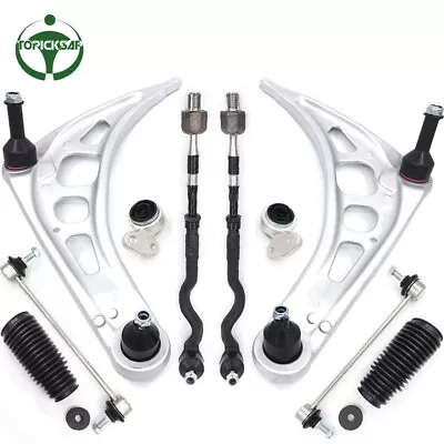 10Pc Kit For BMW E46 325i 330i 323i Control Arm Ball Joint Bushing Tie Rod Boot • $158.90