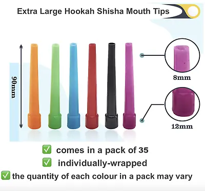 £0.99 • Buy Shisha Hookah Mouth Tips Hookah Shisha Mouthpiece Shisha Pipes Zen XL Long 90 Mm