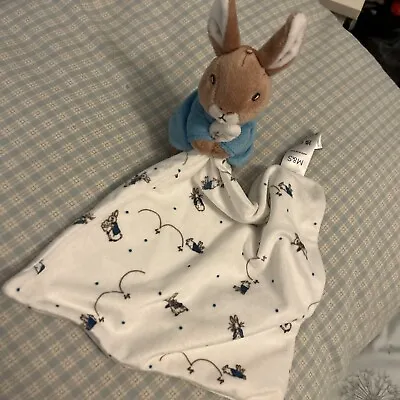 NEW Marks And Spencer M&S Peter Rabbit Blue Comforter Blanket Blankie 08221216 • £9.50
