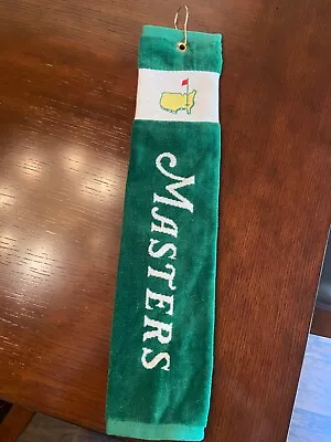 NEW! Green Augusta Masters Golf Tournament Towel With Carabiner Clip • $35