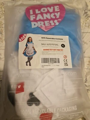 £8 • Buy Girls Fairytale Sweet Alice Wonderland Costume Fancy Dress XL Age 12-14 