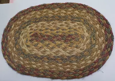 Vintage Dollhouse Braided Oval Area Rug 10 1/2  X 7 1/4  • $12.99