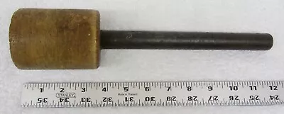 UNUSUAL Vintage ROUND HAMMER MALLET Cylinder Mason StoneMason Wood Working Carve • $24.95