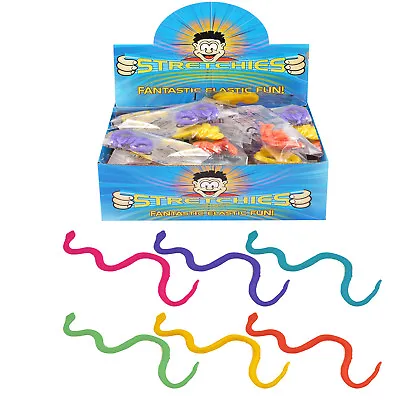 £2.19 • Buy Stretchy Snakes  Party Bag Filler Colour Toys Jelly Stretchy Rubber 1-100