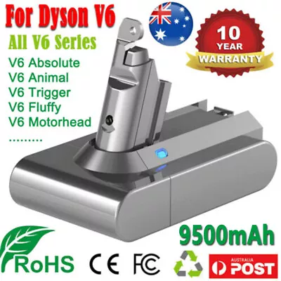9500mAh Battery Replacement For Dyson V6 Animal DC58 DC59 DC61 DC62 SV03 SV04  • $30.99