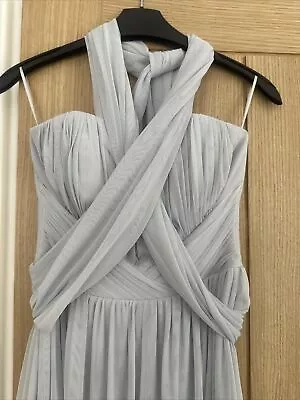 Lipsy Grey Multiway Bridesmaid Dress Size 6 • £15