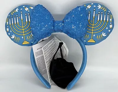 Disney Hanukkah Menorah Holiday Light Up Minnie Mouse Ears Headband USB Charger • $39.99