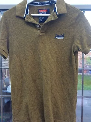 £5 • Buy Superdry Classic Pique Polo Shirt. . Size S Speckled Gold 