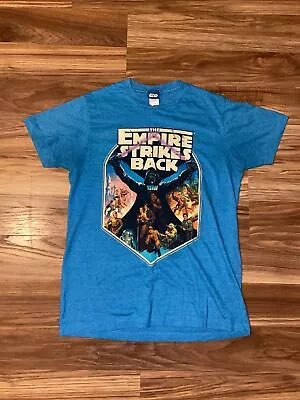 Vintage Star Wars Shirt Adult Small Blue Empire Strikes Back Darth Vader Tshirt • $13.99