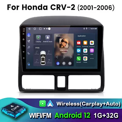 For Honda CRV 2001-2006 Car Stereo Radio 9  Android 12 Carplay Android Auto WIFI • $119.99