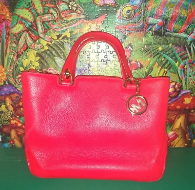 Michael Kors Anabelle Coral Reef Red Leather Tote Purse 30S6GAPT2L-801 Purse • $25