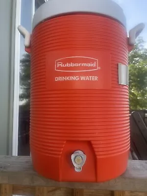 Vintage Orange Gott 5 Gallon Water Cooler Model 1685 Made By Rubbermaid • $35