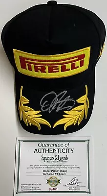 OSCAR PIASTRI Signed Cap Podium Pirelli Logo McLaren F1 Racing Team FRAMED COA • $999