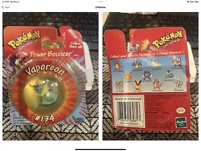 1999 Vaporeon #134 Power Bouncer Hasbro/Nintendo Pokemon Bouncer Ball • $14.75