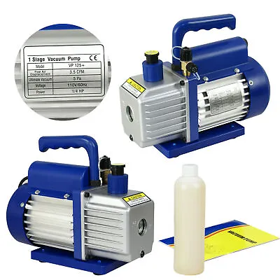 $62.58 • Buy Deep Rotary Vane Vacuum Pump HVAC AC R410a R134 W/Free Oil 3,5CFM 1/4HP Air Tool