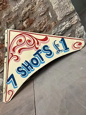 GENUINE Vintage HAND PAINTED Fairground Sign Circus Sign Fairground Game • £115