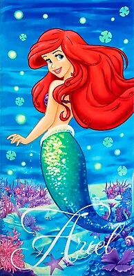 Little Mermaid Ariel Beach Towel Measures 28 X 58 Inches • $16.95