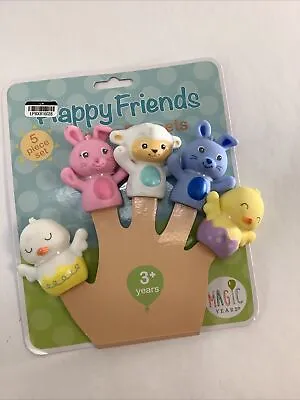 Magic Years Happy Friends Finger Puppets Animals 5 Piece Set 3+ Years Brand NEW • $8.99
