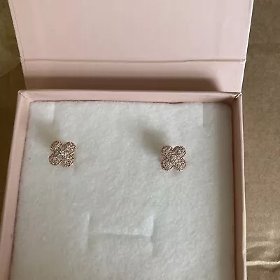 BNIB Diamonique Earrings - Rose Vermeil - CZ From QVC • £19.99