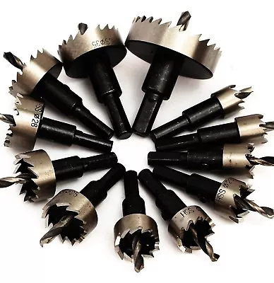 £5.39 • Buy Hole Saw Tooth HSS Stainless Steel Drill Bit Cutter Wrench Metal Wood 12-100 Mm