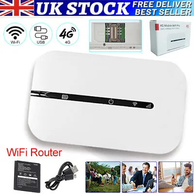 Portable Unlocked LTE 4G Wireless WiFi Router Mobile Broadband MIFI Hotspot Uk • £15.99