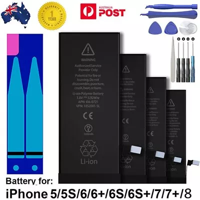 OEM Battery For IPhone 5 5s 6 6s 7 8 7Plus Internal Replacement +Free Tools • $15.29