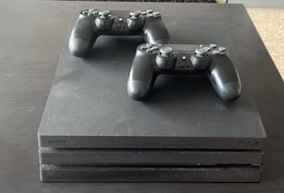 $320 • Buy Sony PlayStation 4 Pro 1TB Console - Jet Black Plus Two Controllers