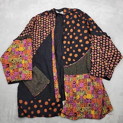 Vintage Platinum Dorothy Schoelen Medium Kimono Jacket Blouse Top Artwear Adult • $38.97