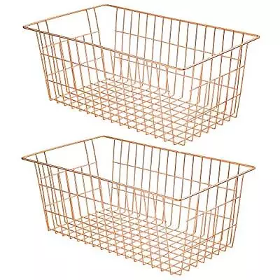 Wire Storage Basket Farmhouse Pantre Freezer Baskets Bins Metal Baskets Kitchen  • $35.26