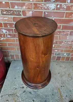 Vintage Oak Plant Stand Fern Table Handmade Barrel Wood Pedestal Heavy • $341.99