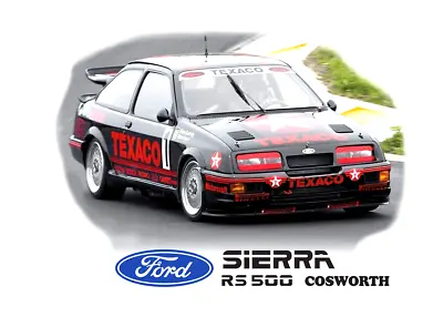 1:10 RC Clear Lexan Body Ford Sierra RS500 Cosworth With Texaco Livery • £43.26
