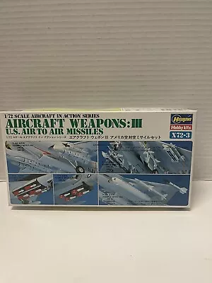 1:72 Hasegawa Weapons Set III US Air To Air Missiles Aircraft Rare Kit Open Box • $16.14