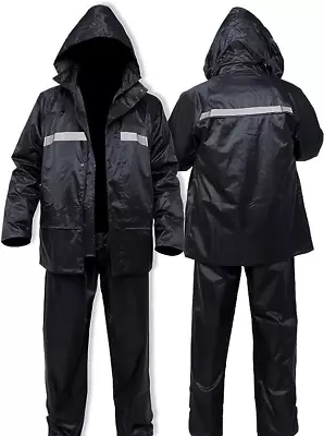 US Rain Suit Men Women Jackets Pant Gear Raincoat Waterproof Motorcycle Hivis • $21.84