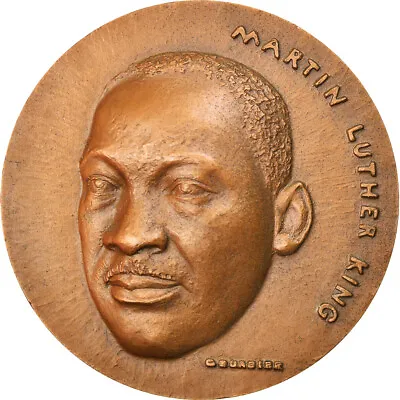 [#6978] France Medal Martin Luther King Prix Nobel De La Paix 1969 Courb I • $199.82