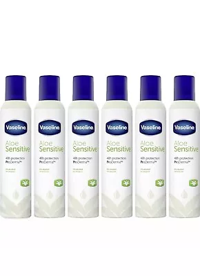 Vaseline Aloe Sensitive Antiperspirant Deodorant 6 X  250ml-Free Postage • £23.50