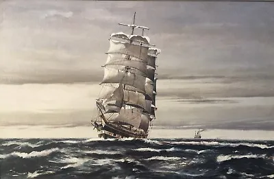 'A Galleon On Rough Sea' By Arthur A. Pank (Oil On Board) • £110