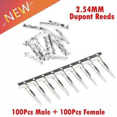 100Pcs 2.54mm Dupont Jumper Wire Cable Male Female Pin Connector Crimp Terminal • $10.98