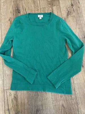 J. Crew Teddie Wool Blend Teddie Crew  Neck Sweater - Green - Size Medium • $17.50