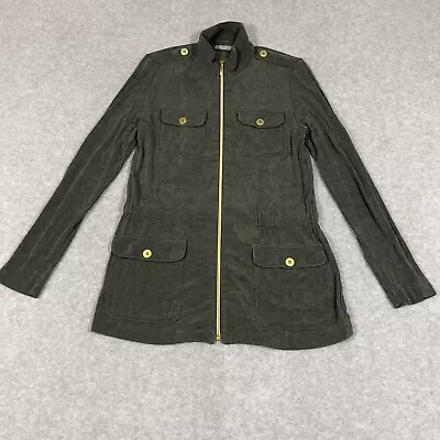Chicos Travelers Chico's 0 Womens Size S Full Zip Long Military Style Jacket • $16.88