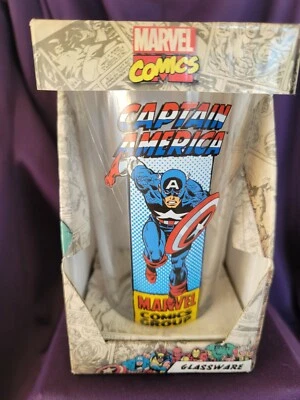 $11.98 • Buy CAPTAIN AMERICA Pint Glass Tumbler Marvel Comics 2012 16 Oz New In Box HTF