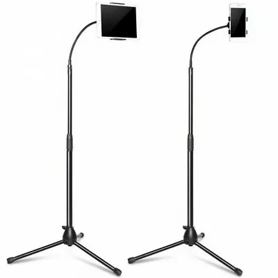 $27.93 • Buy Gooseneck Phone Floor Stand Cell Phone Tripod Holder 360 Degree Adjustable Black