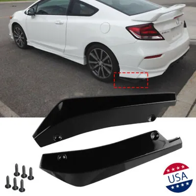 Car Sport Black Rear Bumper Lip Diffuser Splitter Canard Spoiler For Honda Civic • $12.98