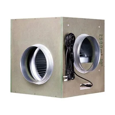 Acoustic 10  MDF Box Fan 2500m3 Wooden Hydroponics Ventilation Vortex Grow Room • £275