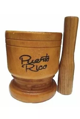 Puerto Rico Wood Mortar & Pestle Pylon Boricua Rican Mofongo • $25.95