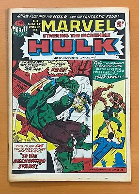 Mighty World Of Marvel #39 RARE MARVEL UK 1973. Stan Lee. FN- Bronze Age Comic • £14.95